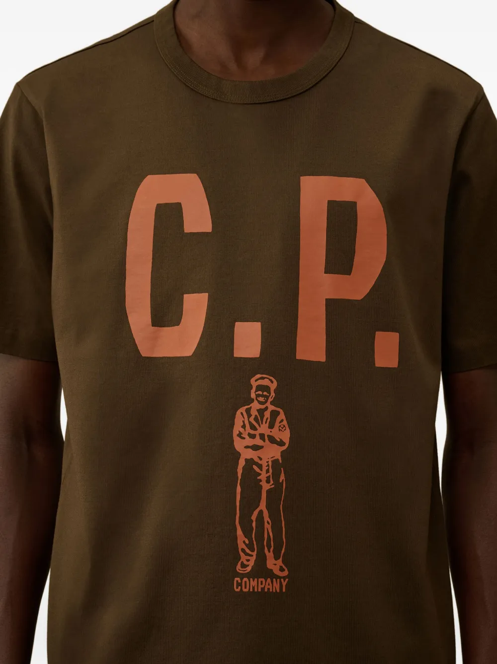 C.P. Company T-shirt met logoprint Groen