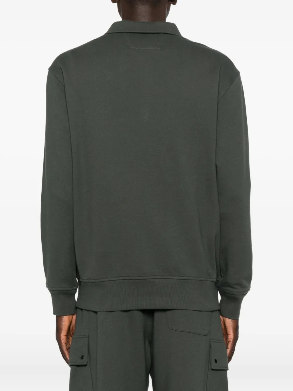 C.p. Company Polo-neck Zip-up Sweatshirt In Gray