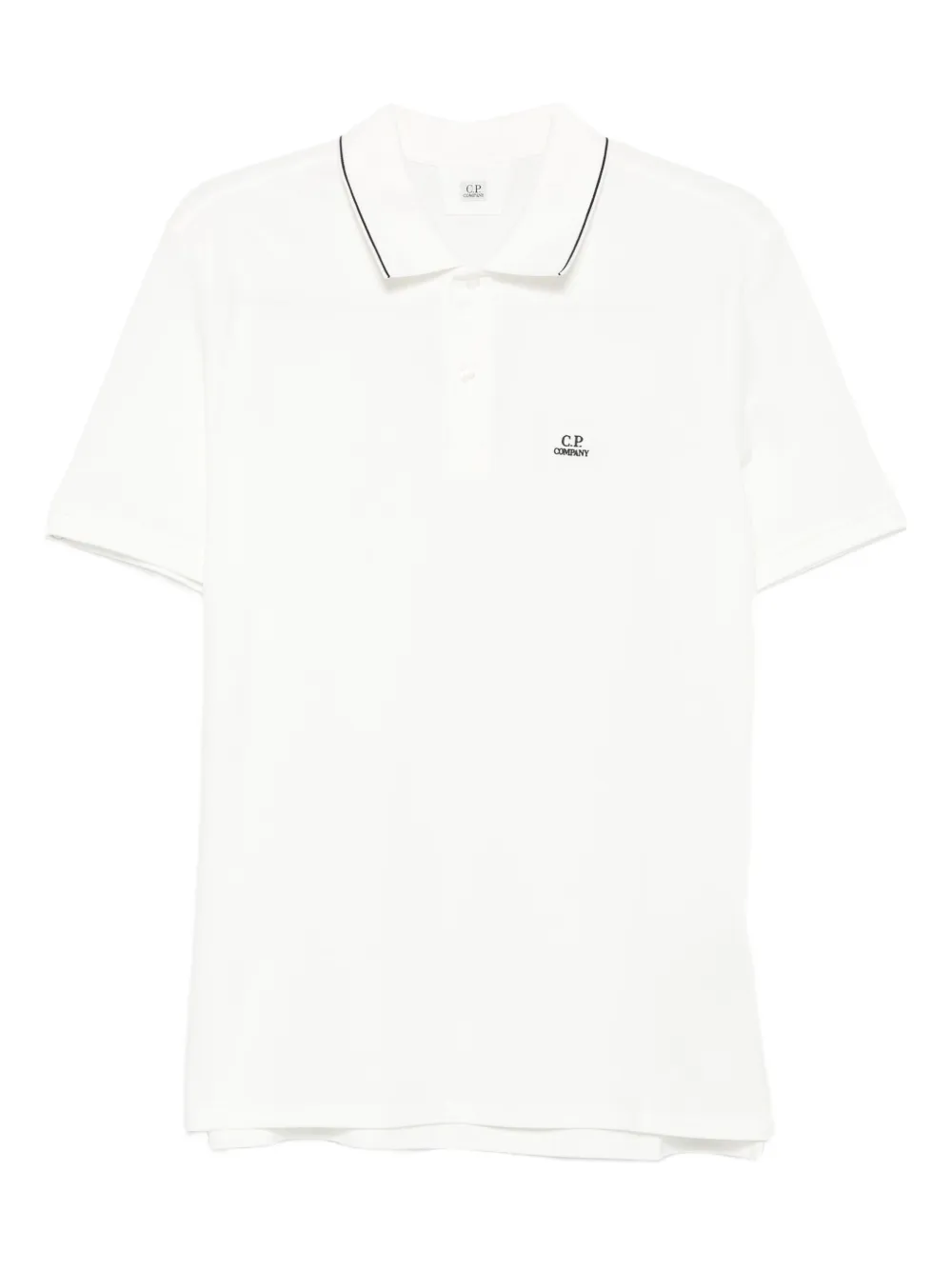 C.P. Company contrasting-trim polo shirt | Neutrals | Image 1