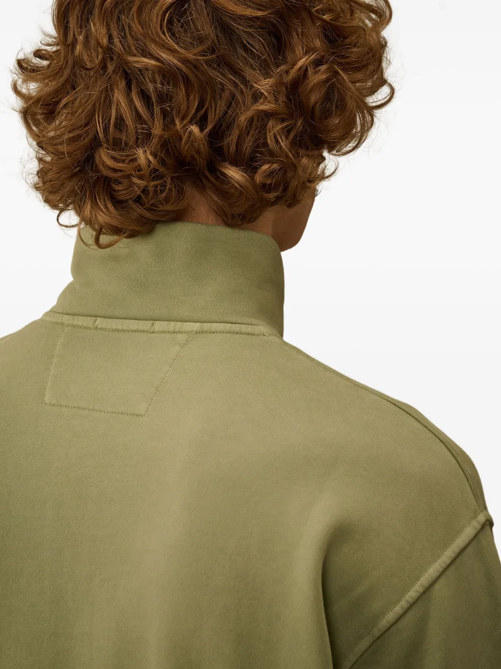 C.p. Company Half-zip Lens-pocket Sweatshirt In Green