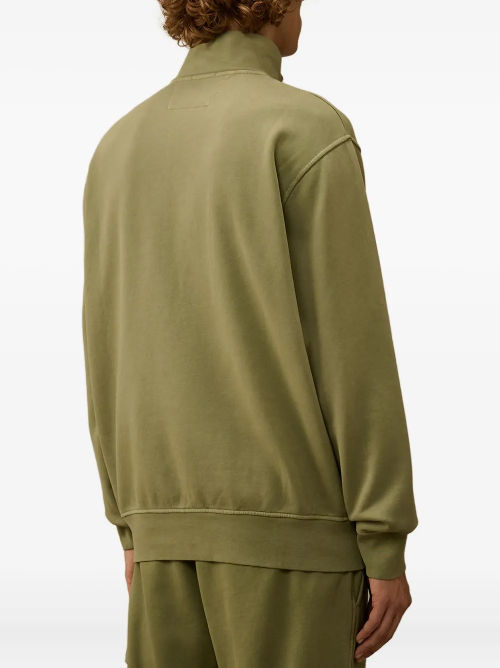 C.p. Company Half-zip Lens-pocket Sweatshirt In Green