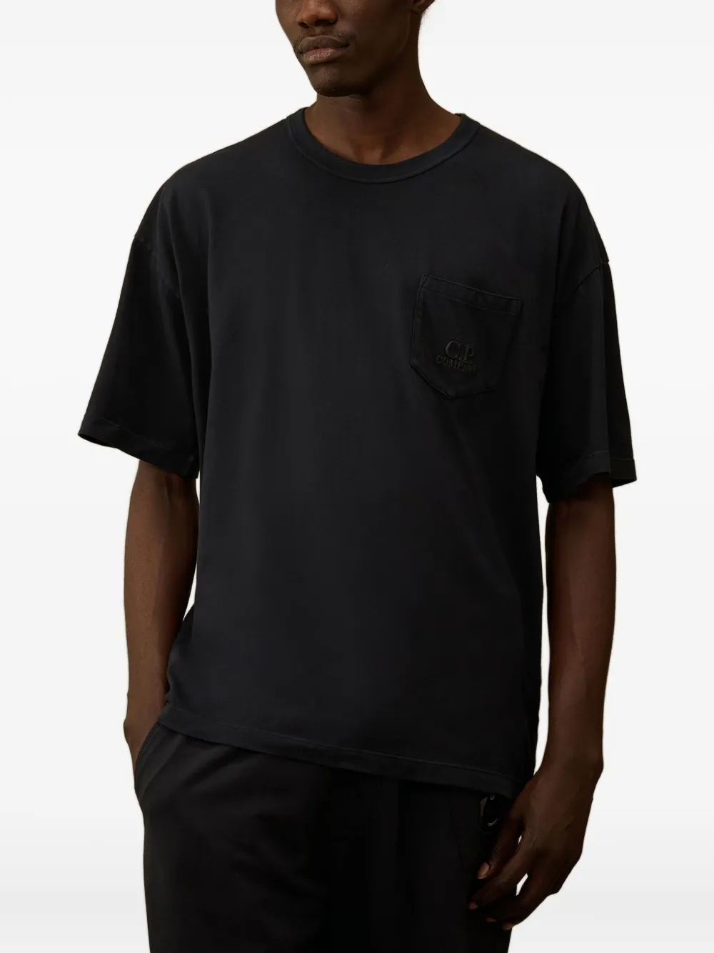 C.P. Company T-shirt met geborduurde zak Blauw