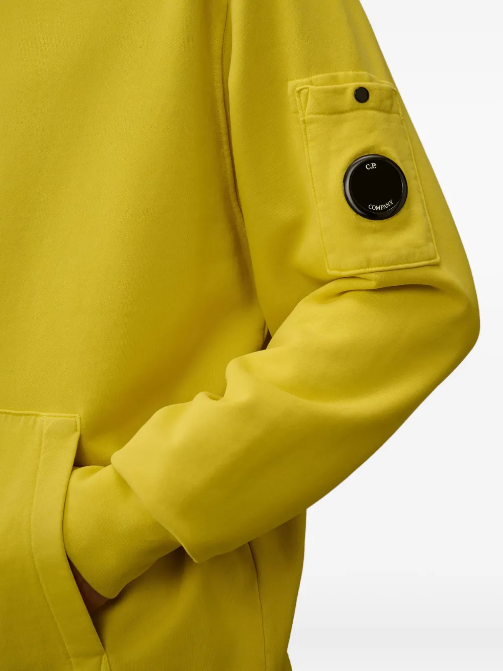 C.P. Company Hoodie met Lens-detail Geel