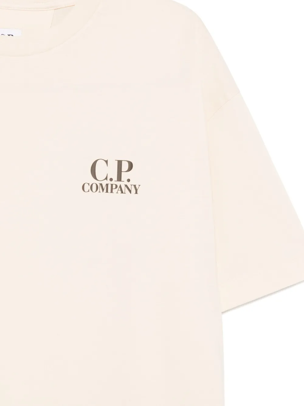 C.P. Company Katoenen T-shirt met logoprint Beige