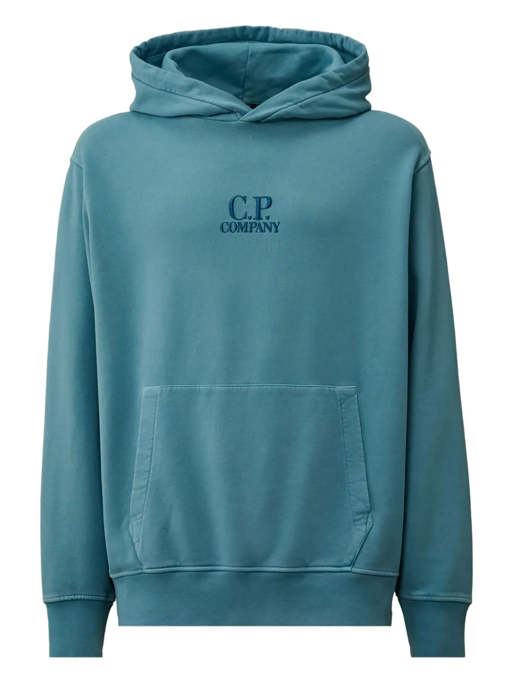 C.P. Company embroidered-logo hoodie Blauw