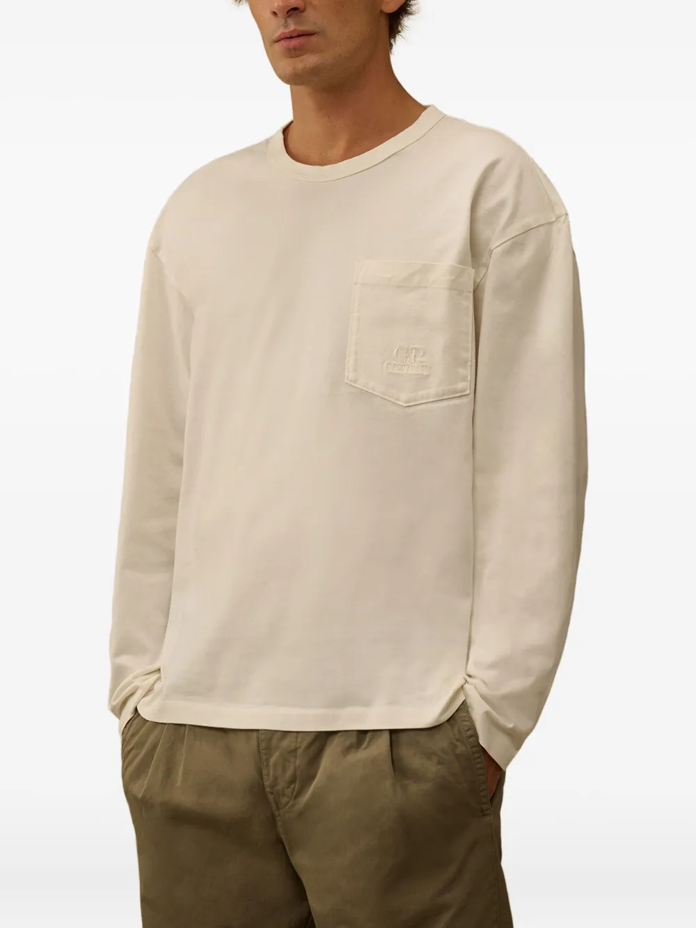 C.P. Company T-shirt met geborduurd logo Wit