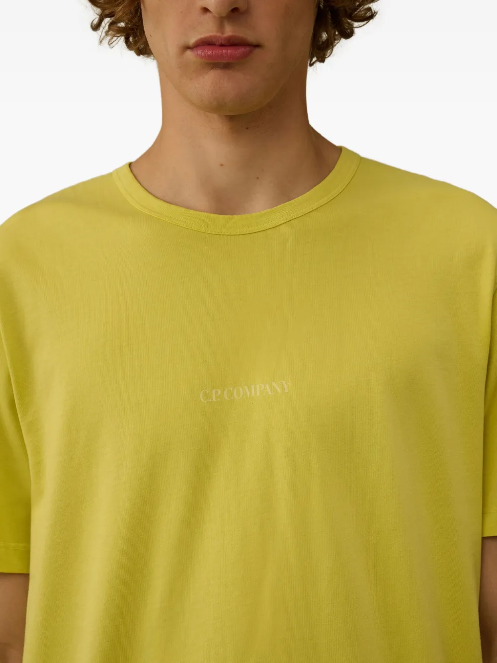 C.P. Company logo-print cotton T-shirt Geel