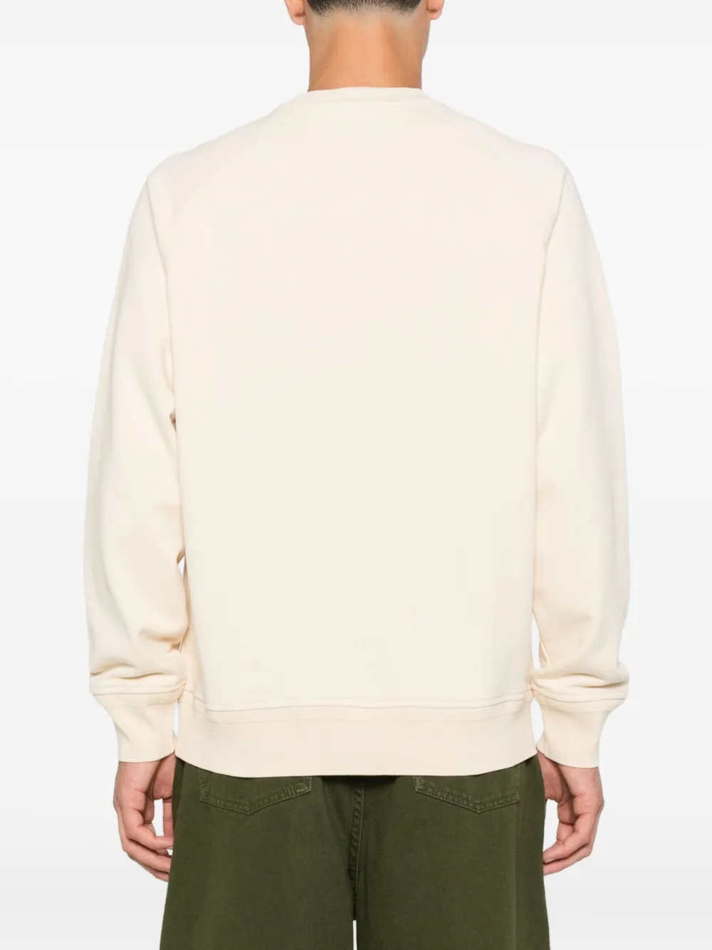 C.p. Company Embroidered-logo Sweatshirt In Neutral