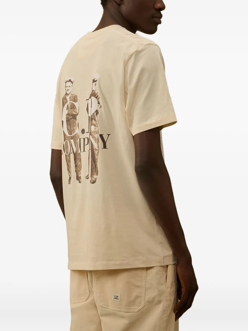 C.P. Company T-shirt met logoprint Beige