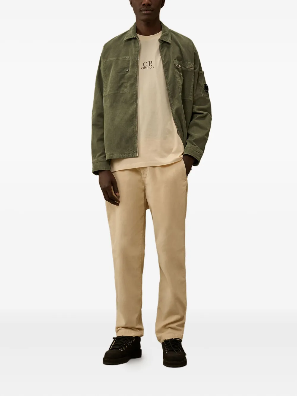 C.P. Company T-shirt met logoprint Beige