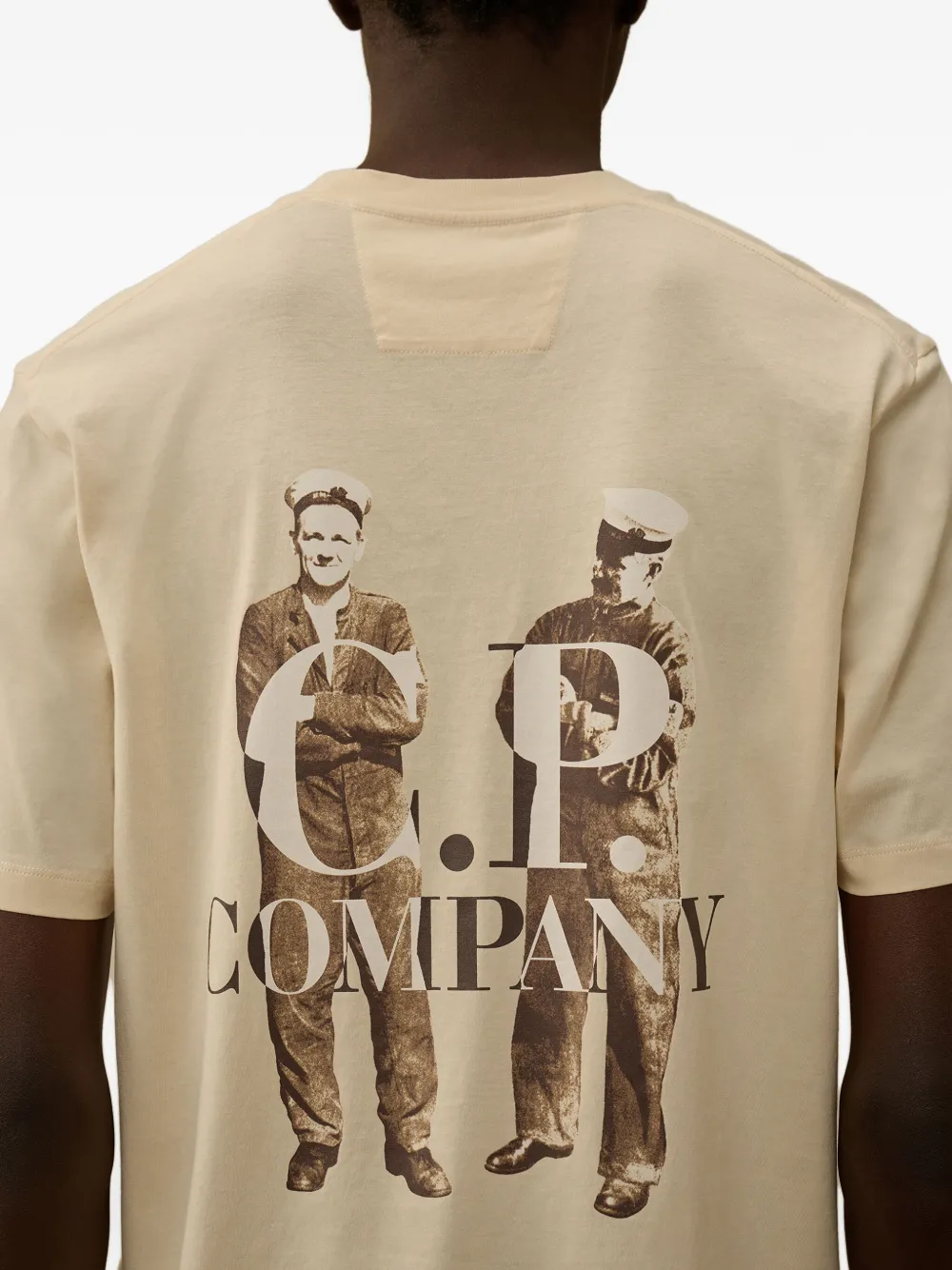 C.P. Company T-shirt met logoprint Beige
