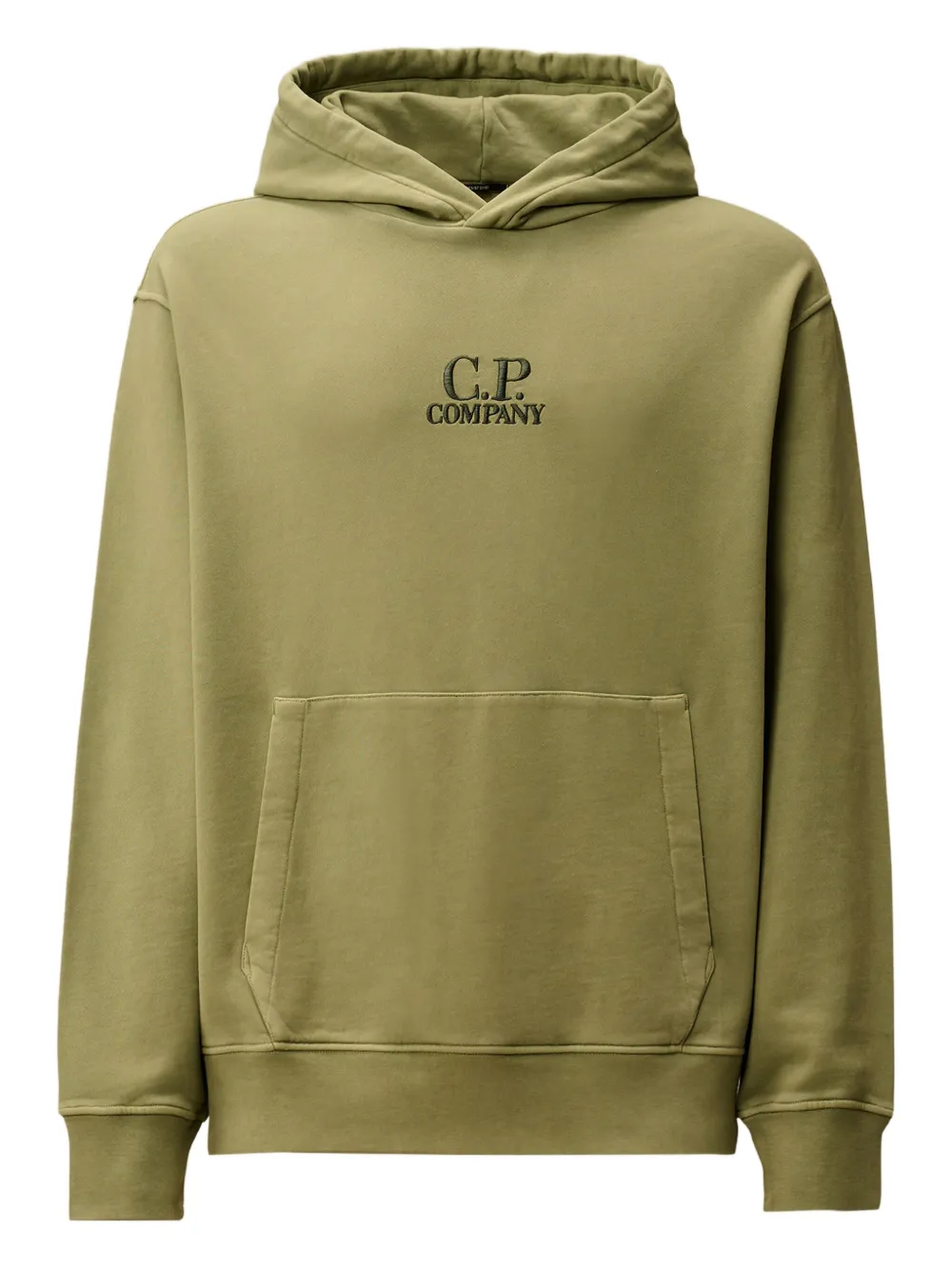 C.P. Company logo-embroidered hoodie Groen