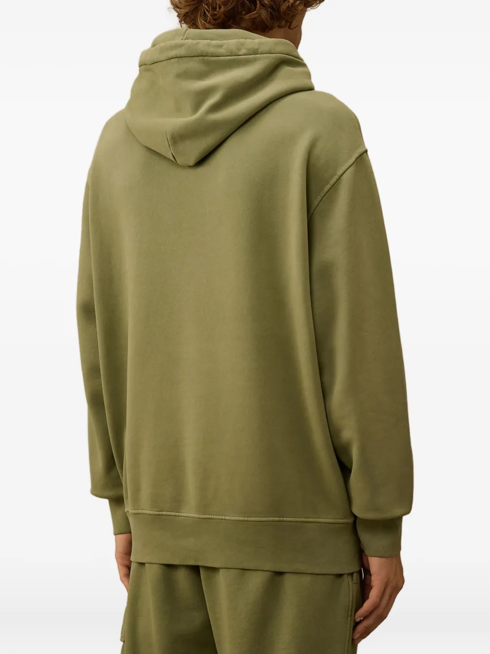 C.P. Company logo-embroidered hoodie Groen