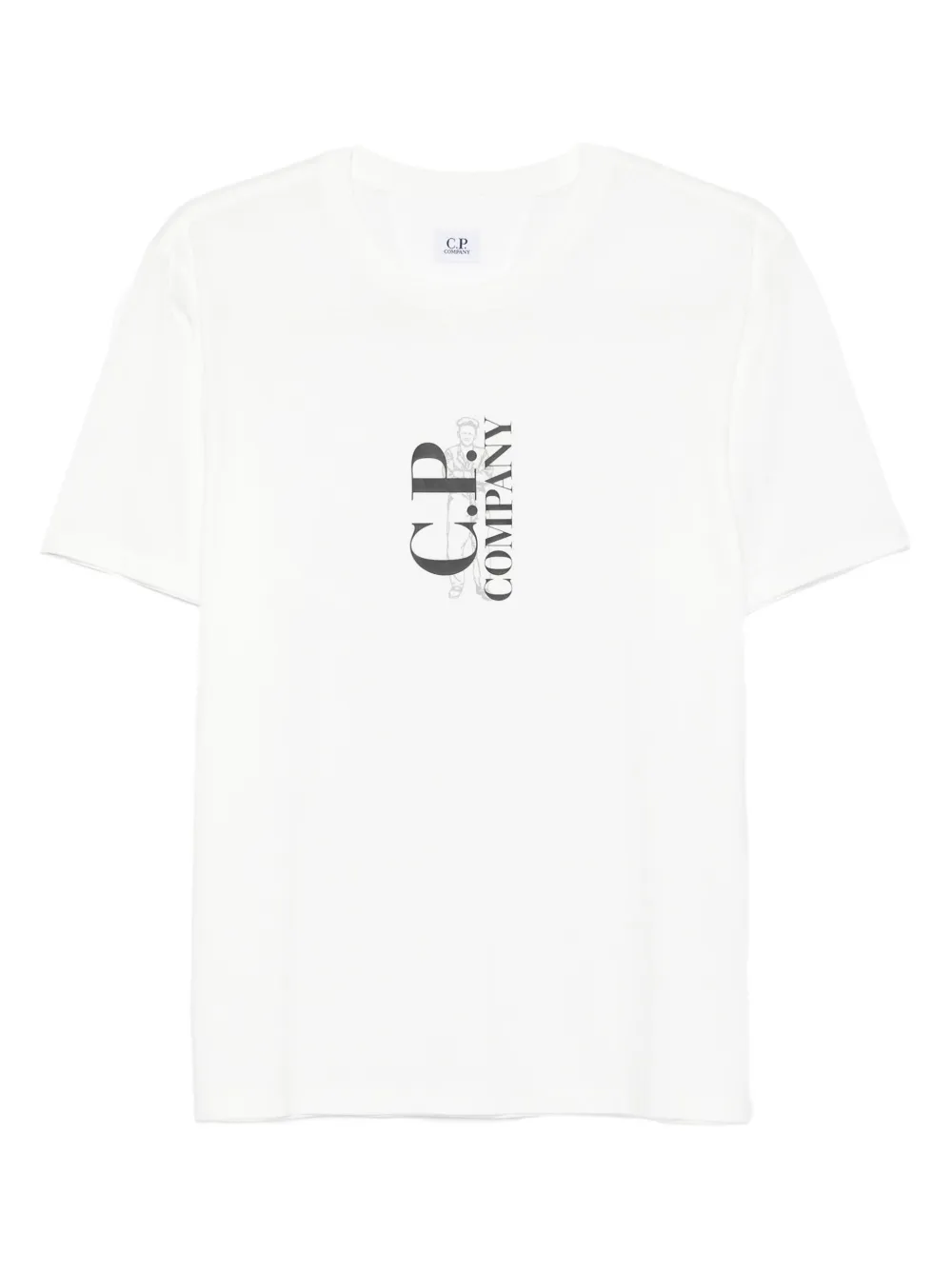 C.P. Company T-shirt met logoprint Wit