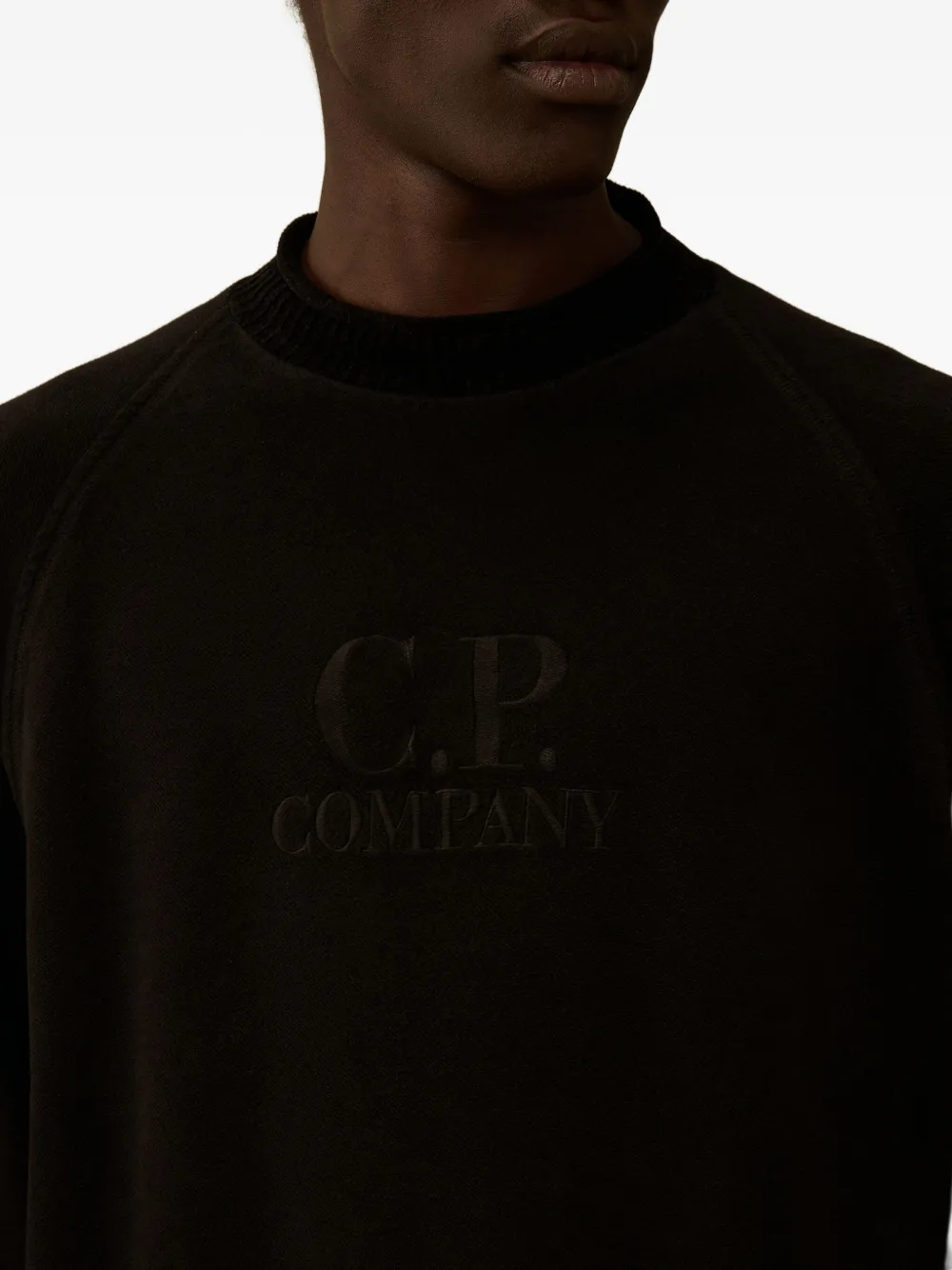 C.P. Company Trui met geborduurd logo Zwart