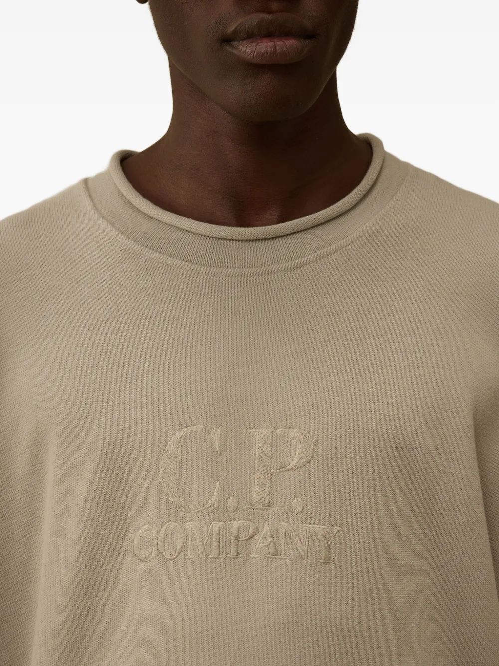 C.P. Company Trui met geborduurd logo Beige