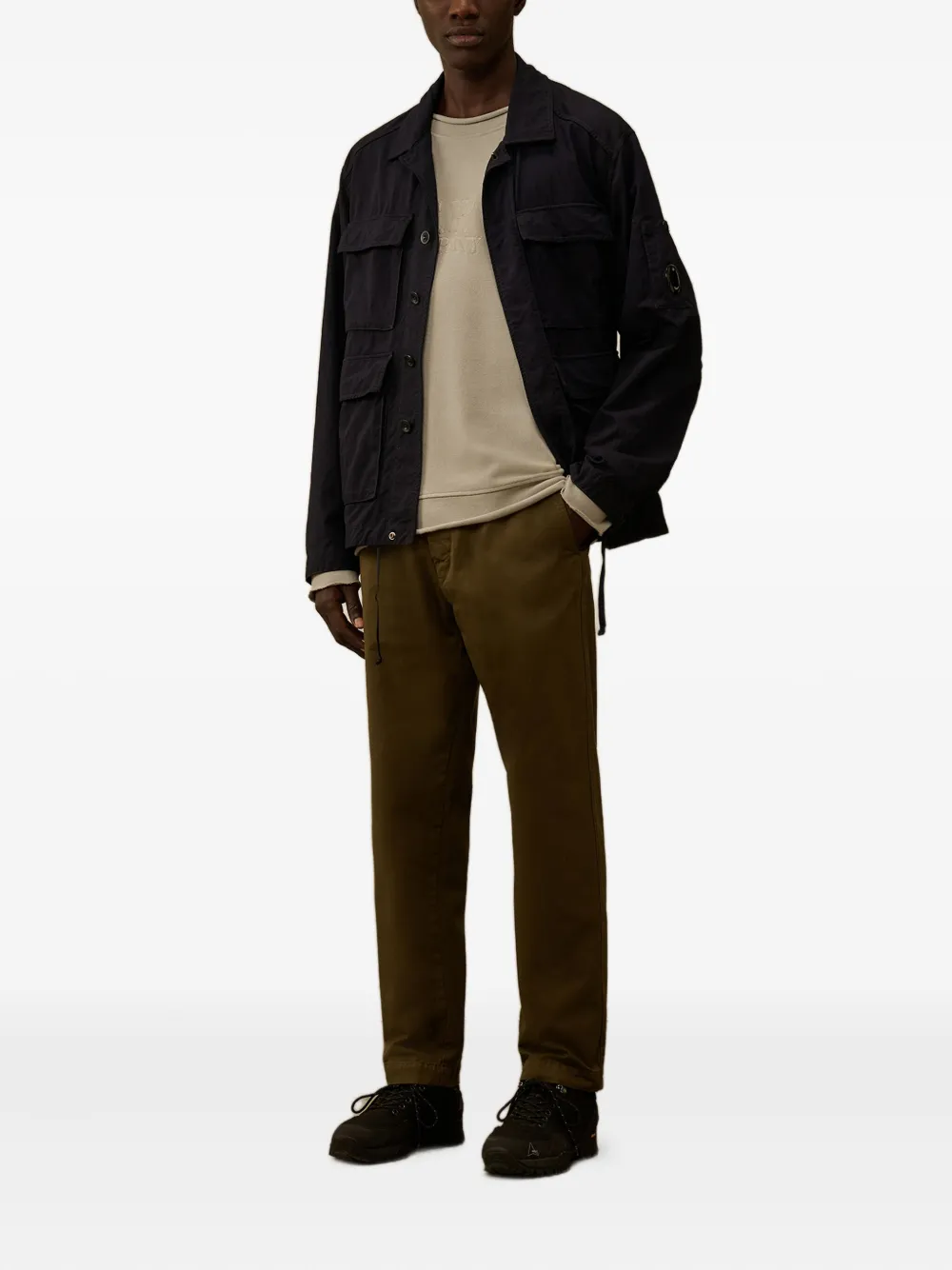 C.P. Company Trui met geborduurd logo - Beige