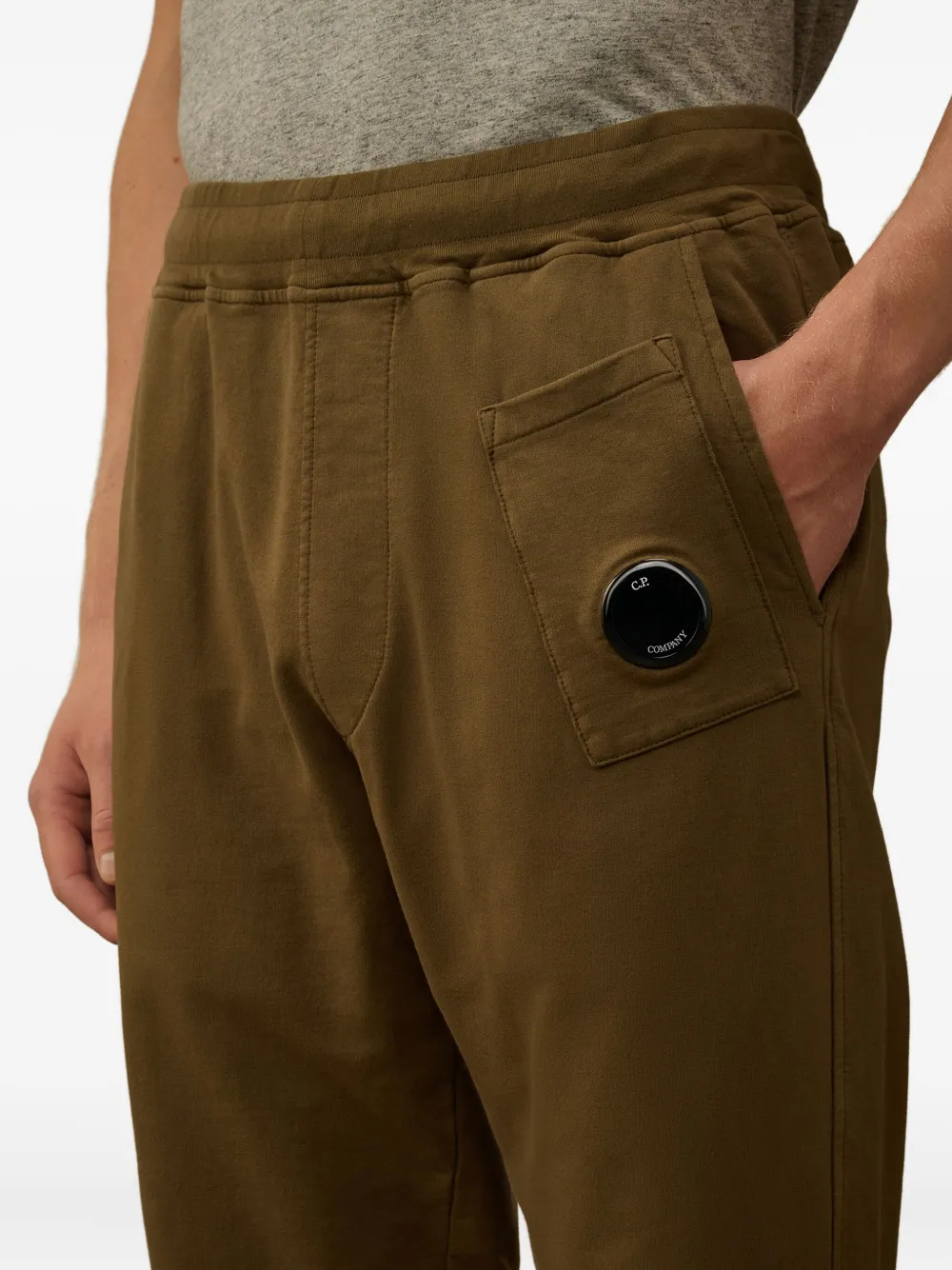 C.P. Company Broek met trekkoord en zakdetail Bruin