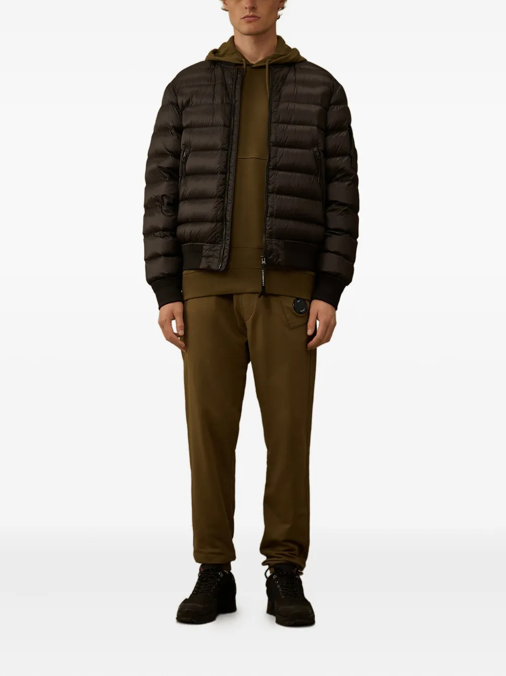 C.P. Company Broek met trekkoord en zakdetail - Bruin