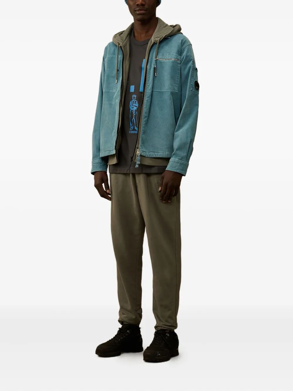 C.P. Company Hoodie met rits Grijs