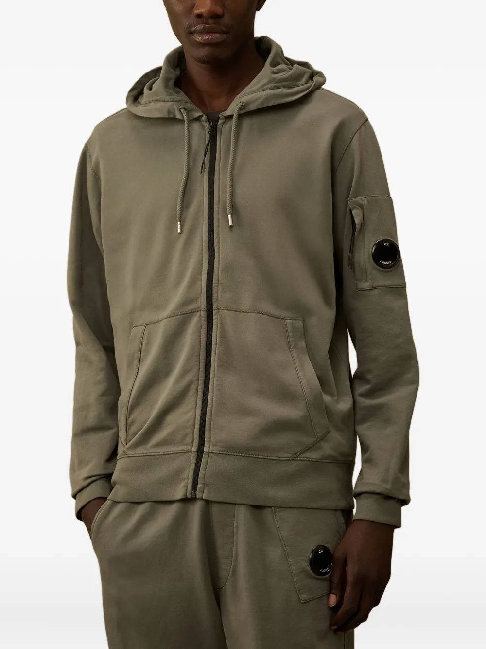 C.P. Company Hoodie met rits Grijs