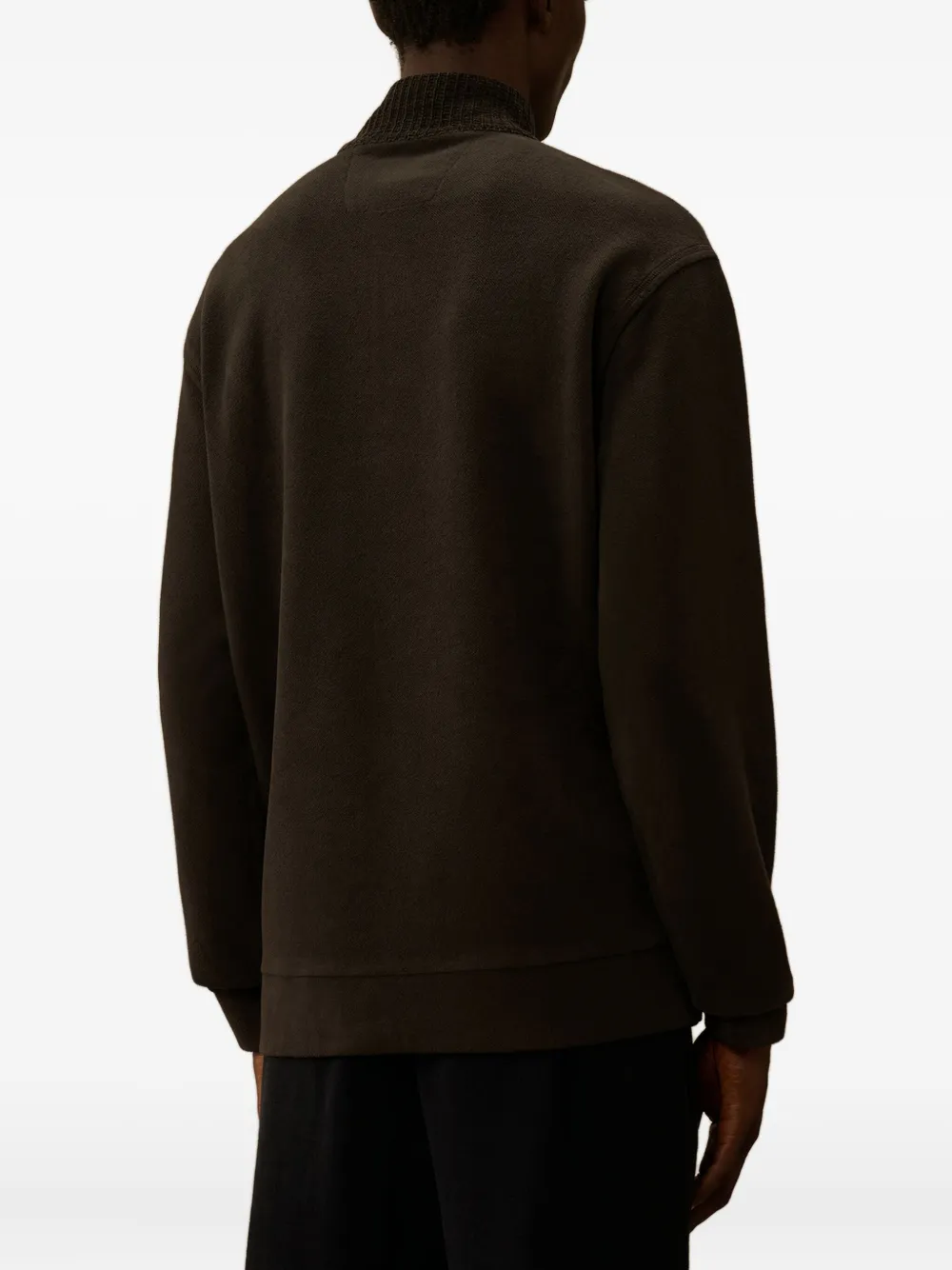 C.P. Company Trui met ritssluiting en Lens-detail Grijs