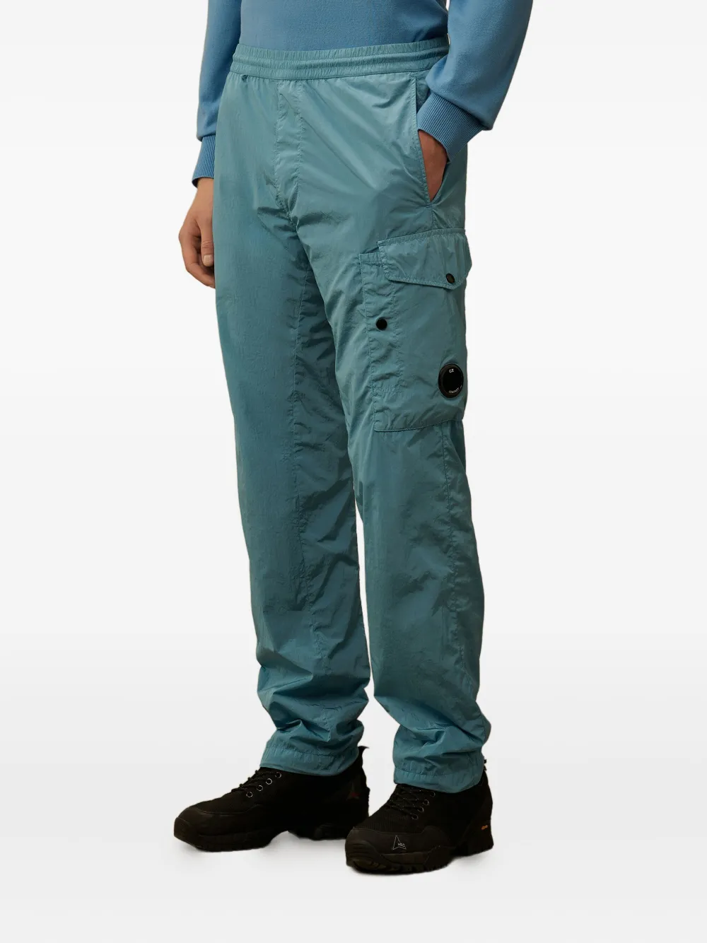 C.p. Company Cargo-pocket Elasticated Trousers In Green