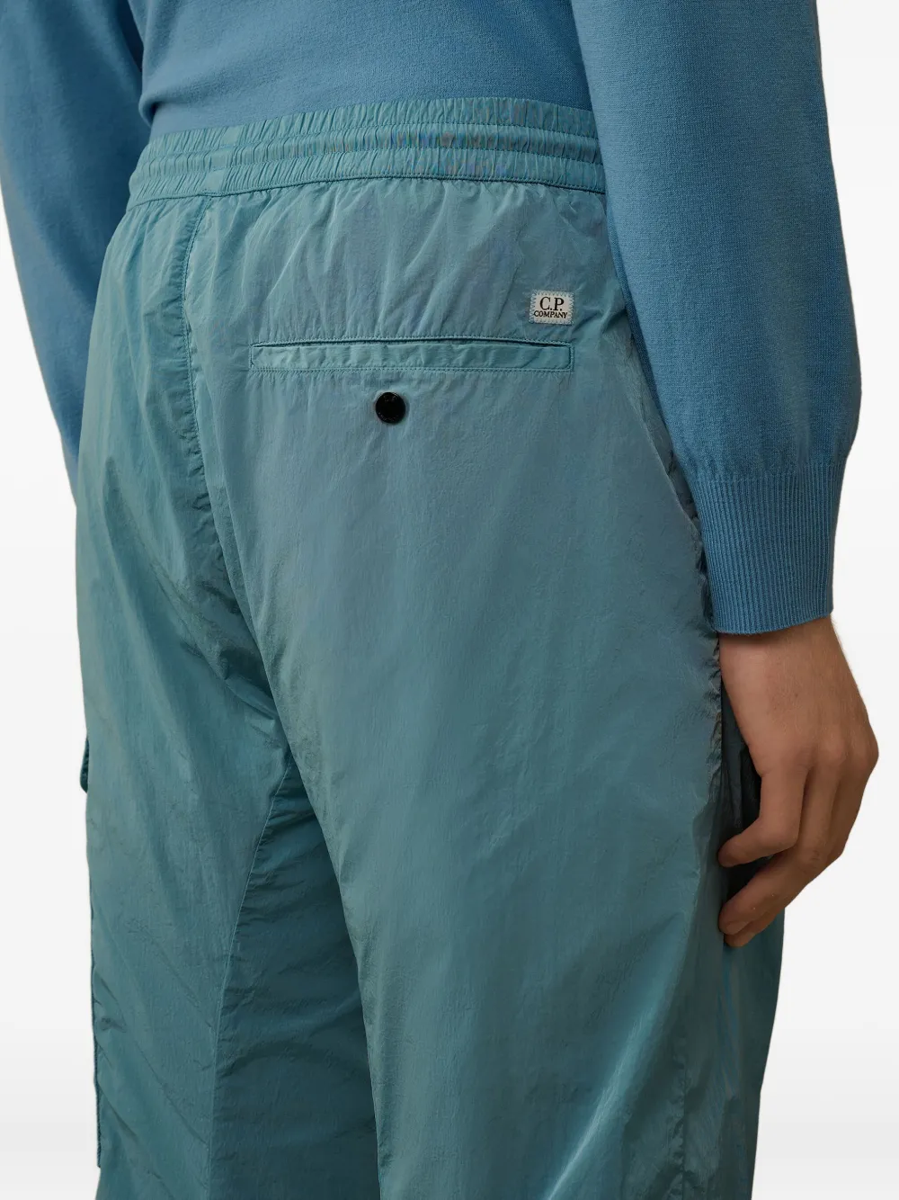 C.p. Company Cargo-pocket Elasticated Trousers In Green
