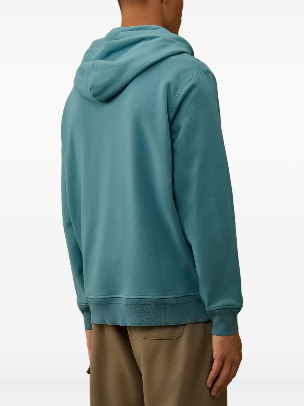 C.P. Company Hoodie met geborduurd logo Blauw