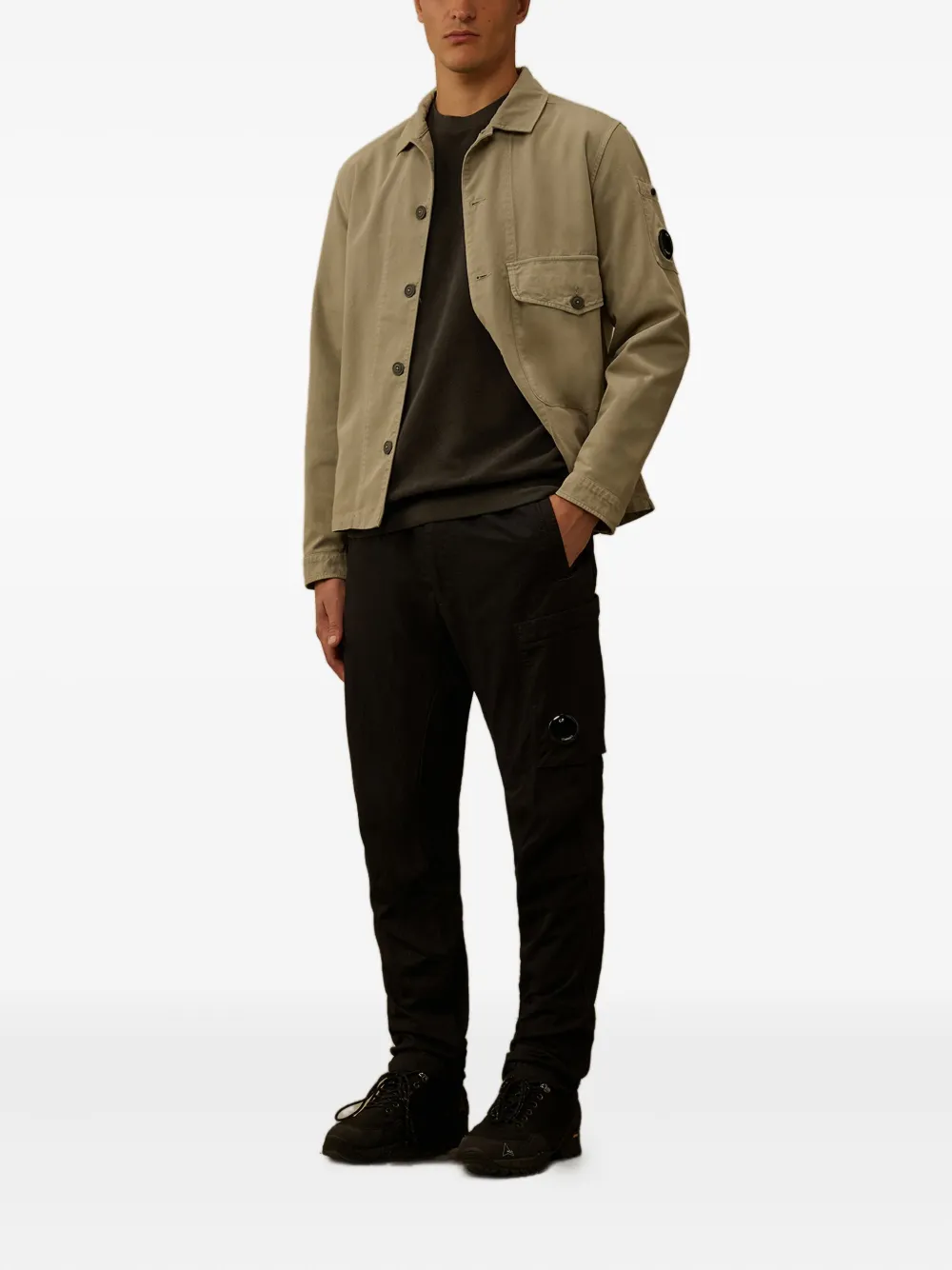 C.P. Company Sweater met Lens-zak - Groen