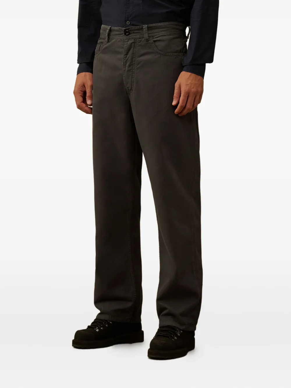 C.P. Company Broek met vijf zakken en knopen Grijs