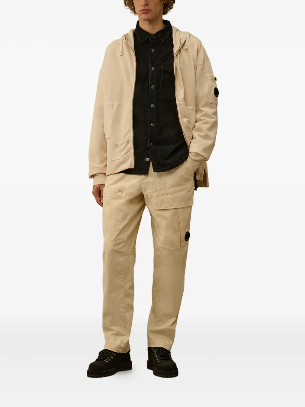 C.P. Company corduroy pocket shirt Zwart