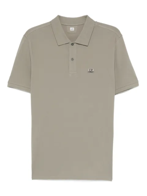 C.P. Company logo-plaque polo shirt