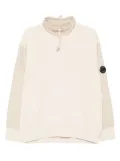 C.P. Company half-zip quilted-panel sweatshirt - Neutrals