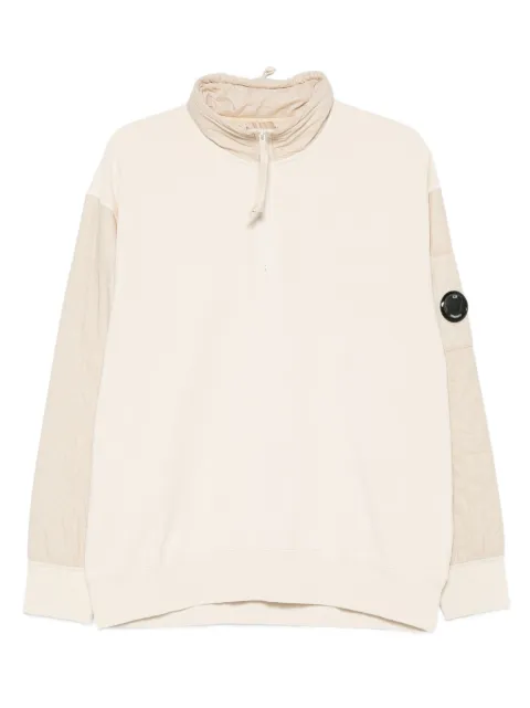 C.P. Company sudadera con paneles capitonados y medio cierre