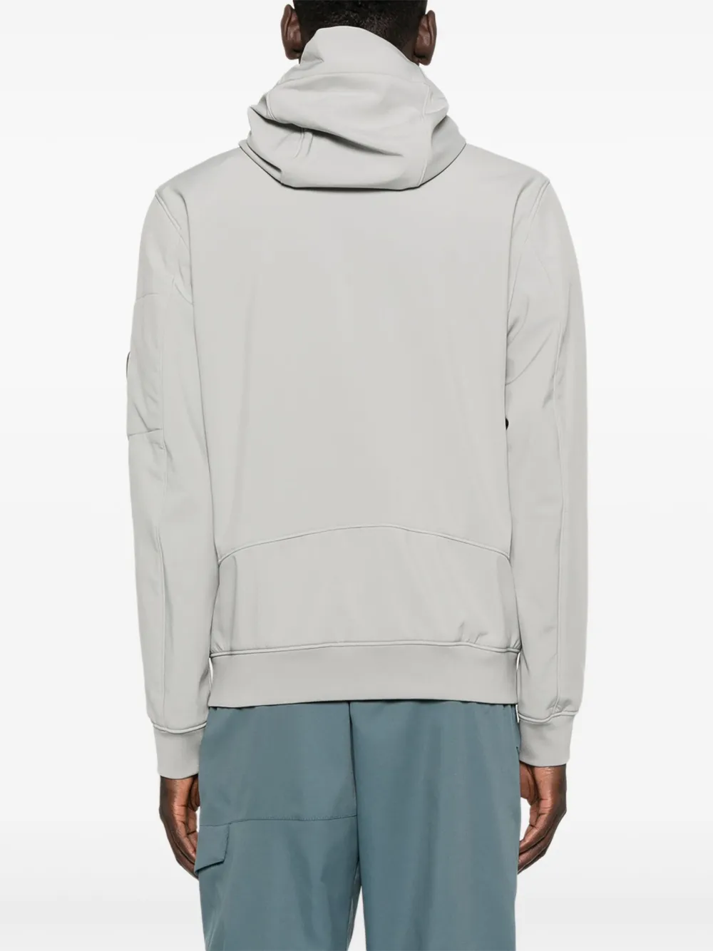 C.p. Company C.p.company Zip-front Jacket With Hood In Gray