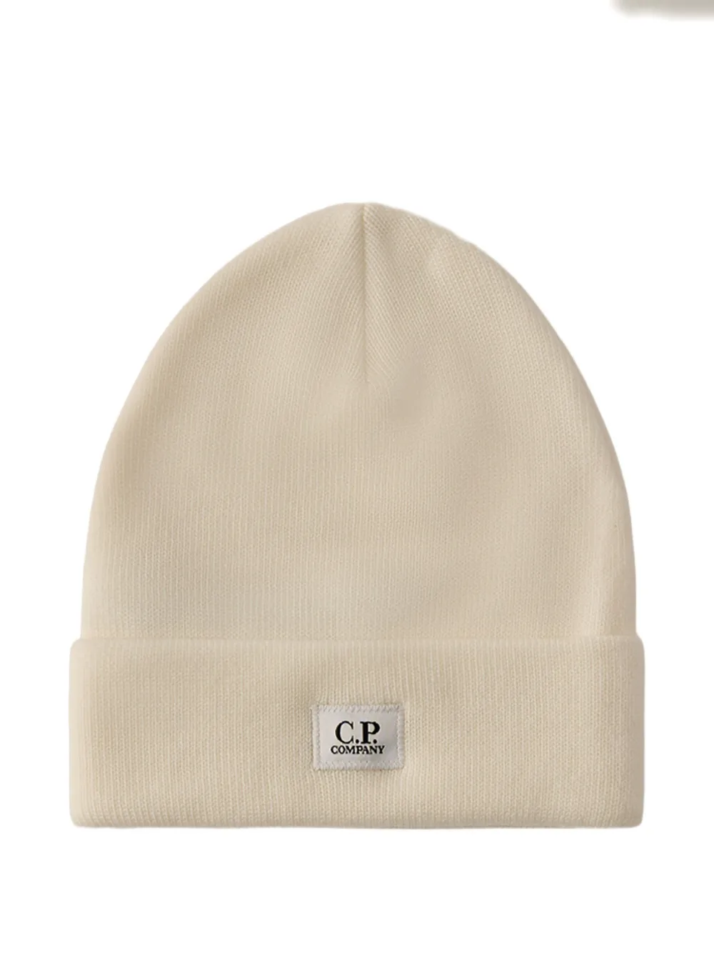 C.p. Company Logo-patch Beanie Hat In Neutral