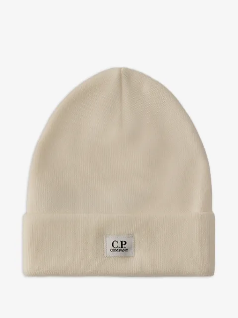 C.P. Company logo-patch beanie hat