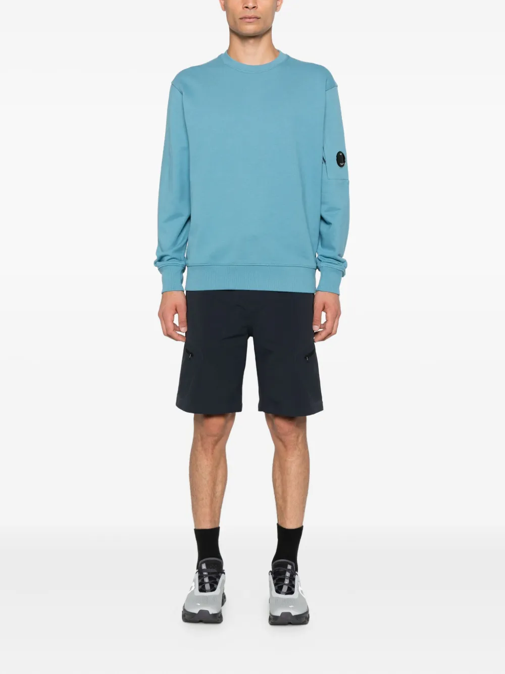 C.P. Company Sweater met logoprint - Blauw