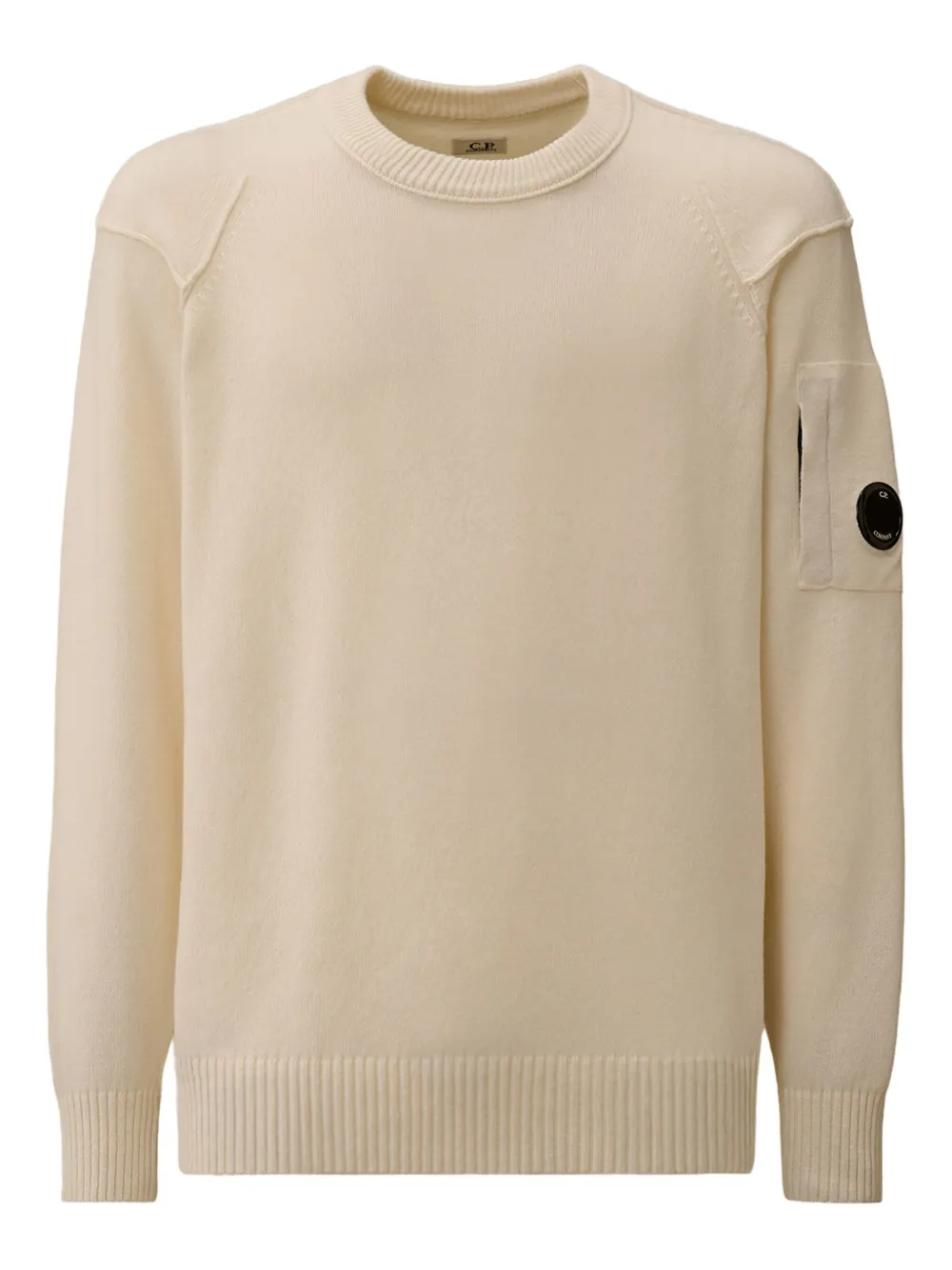 C.P. Company Lens-detail sweater Wit