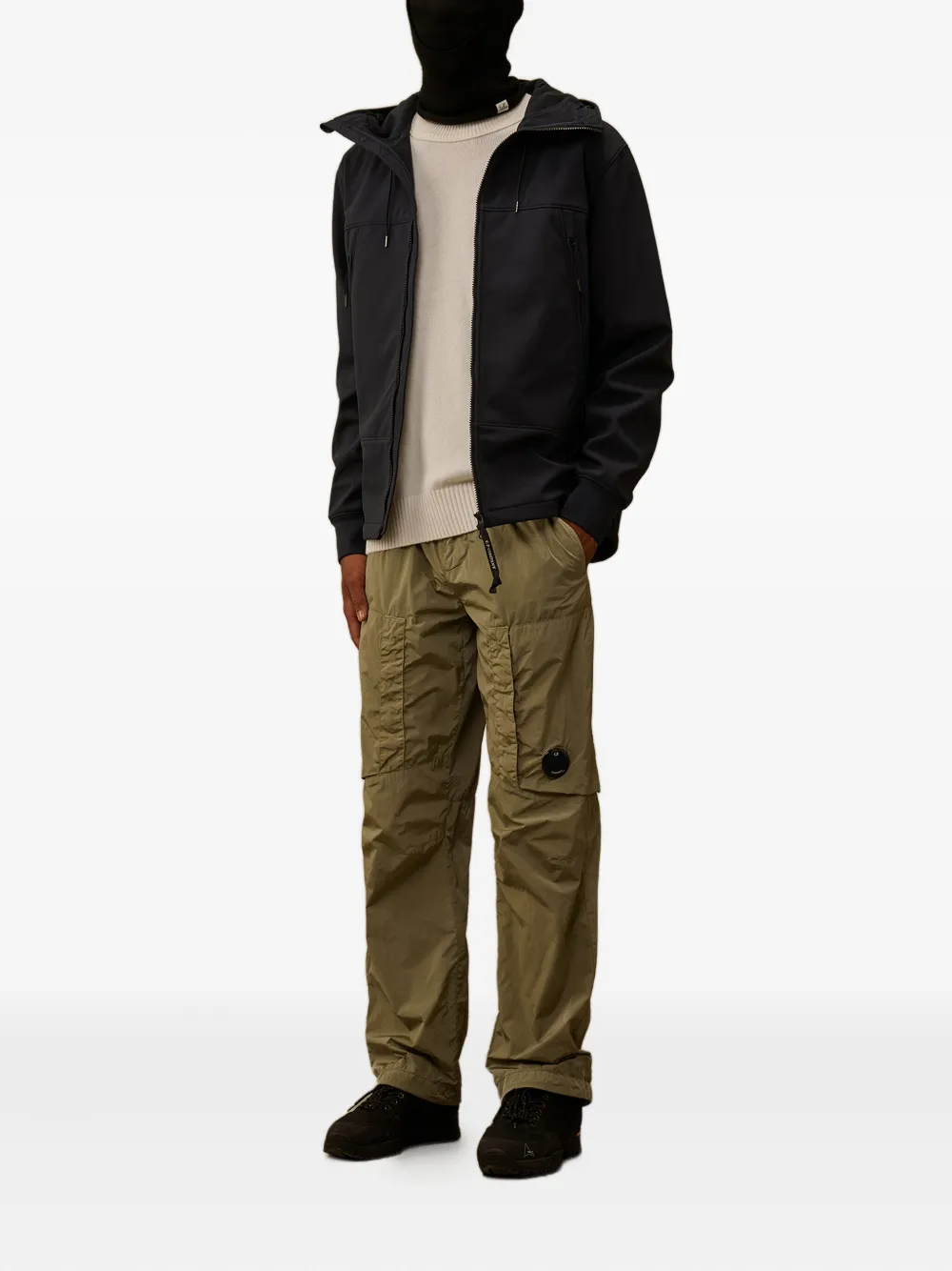 C.P. Company Lens-detail sweater - Wit