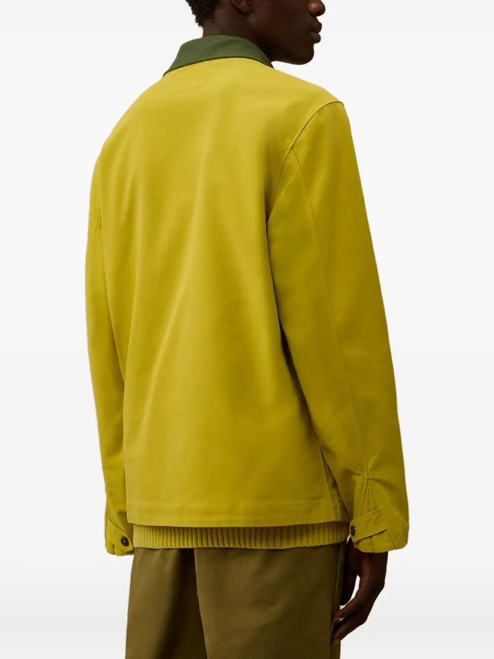 C.P. Company Tweekleurig shirtjack met Lens-detail Geel