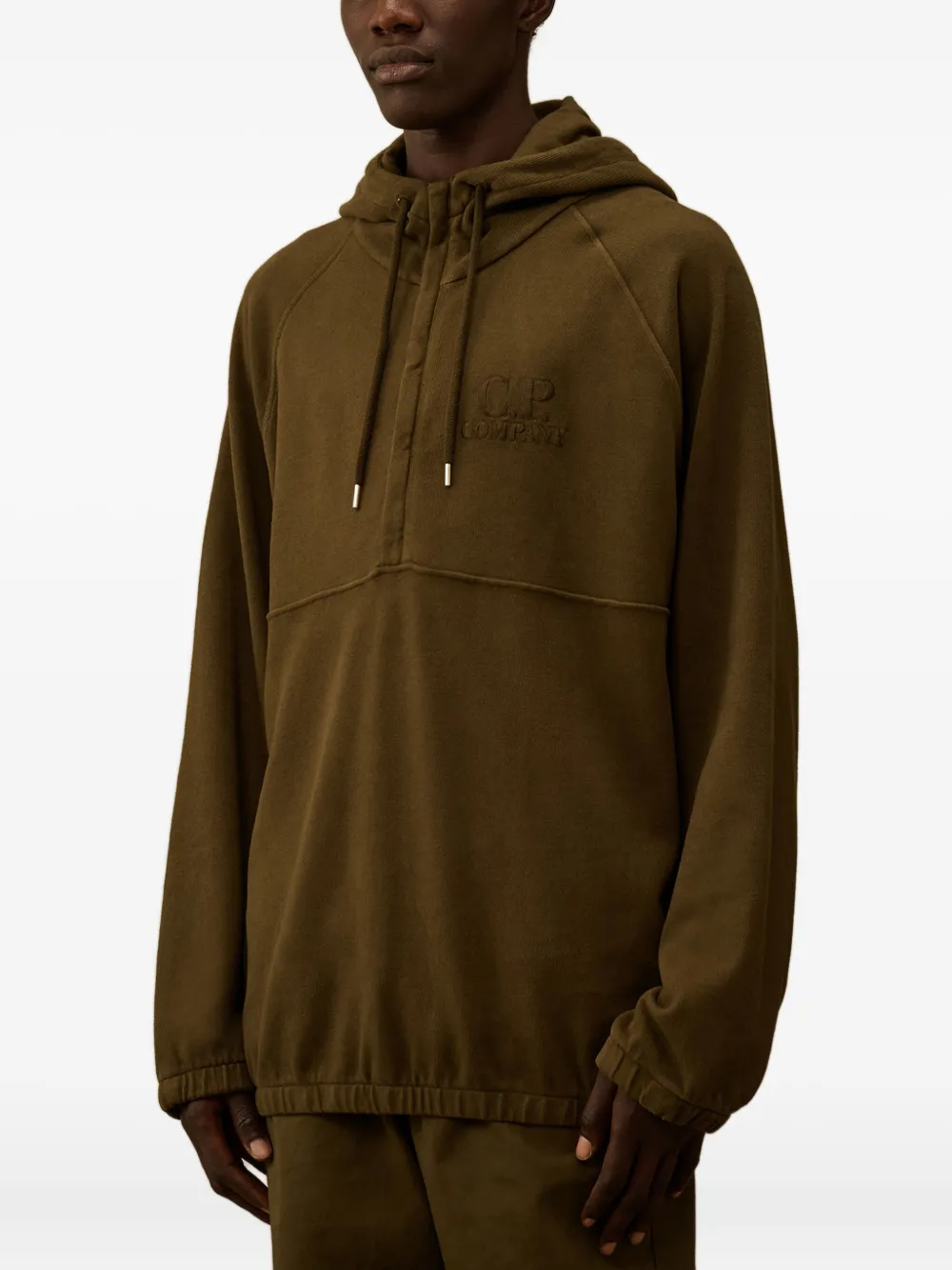 C.P. Company Hoodie met borduurwerk Groen