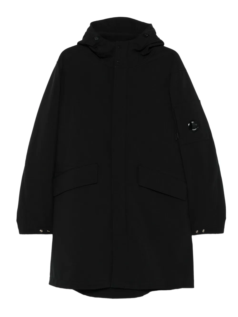 C.P. Company lens-detail hooded jacket | Black | Image 1