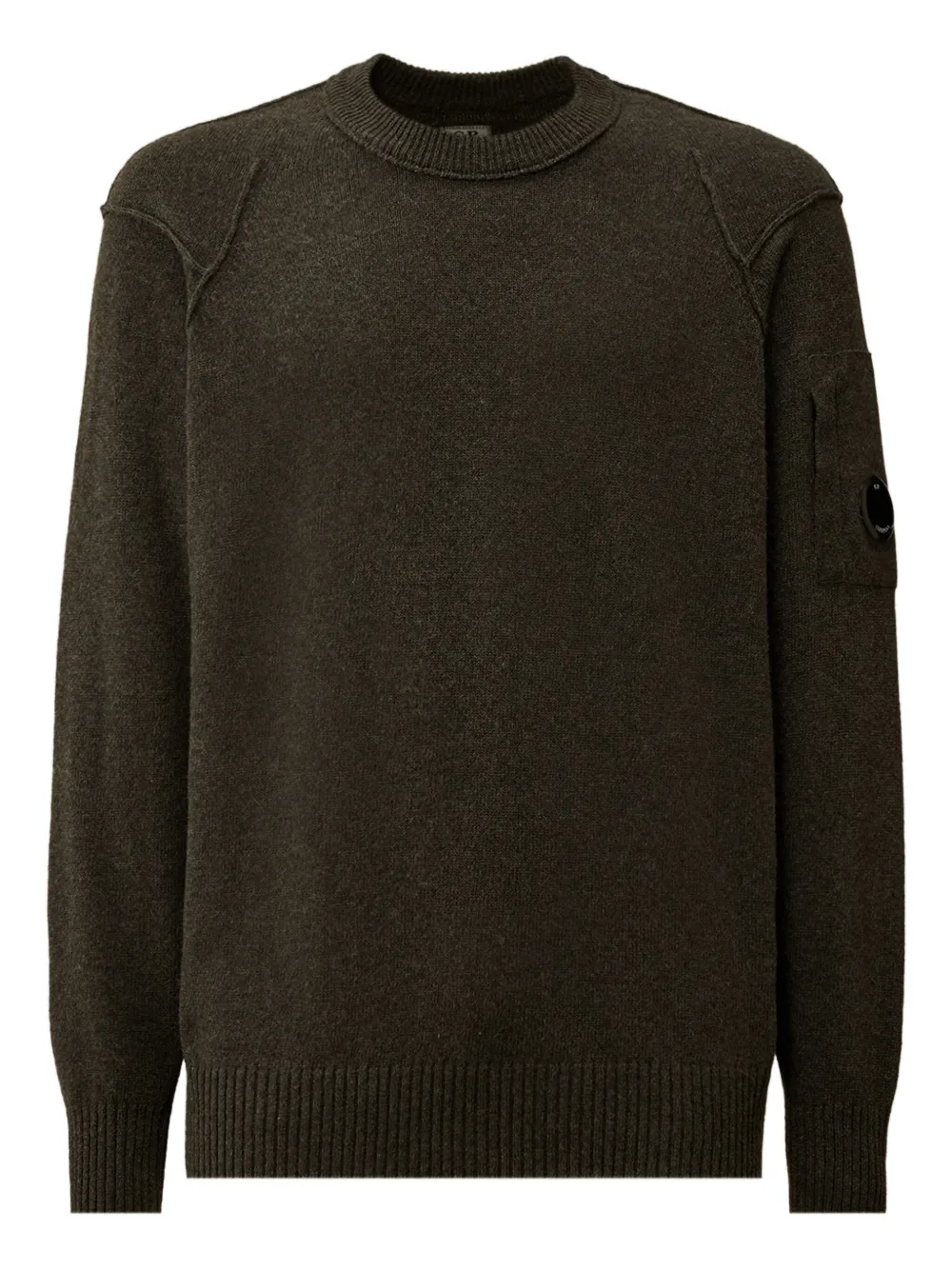 C.P. Company lens-detail crew-neck sweater Bruin