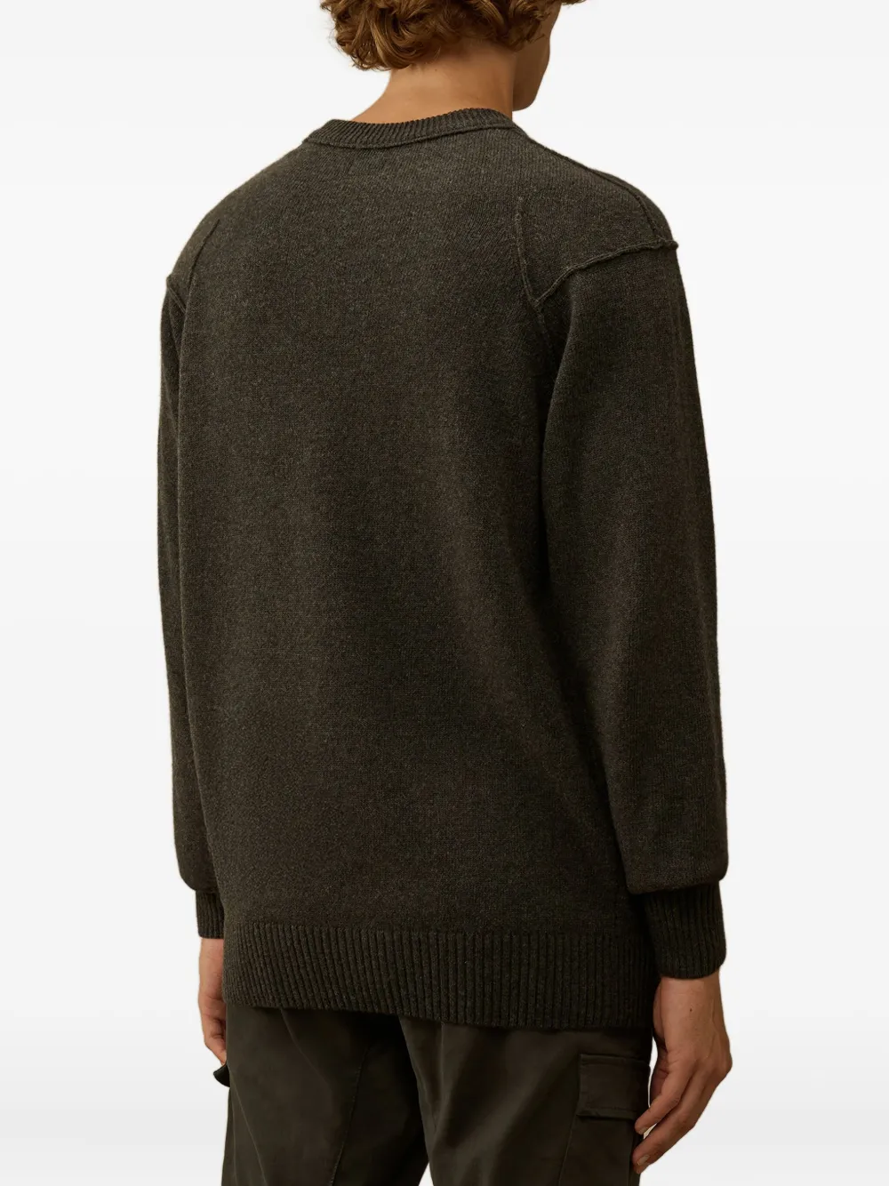 C.P. Company lens-detail crew-neck sweater Bruin