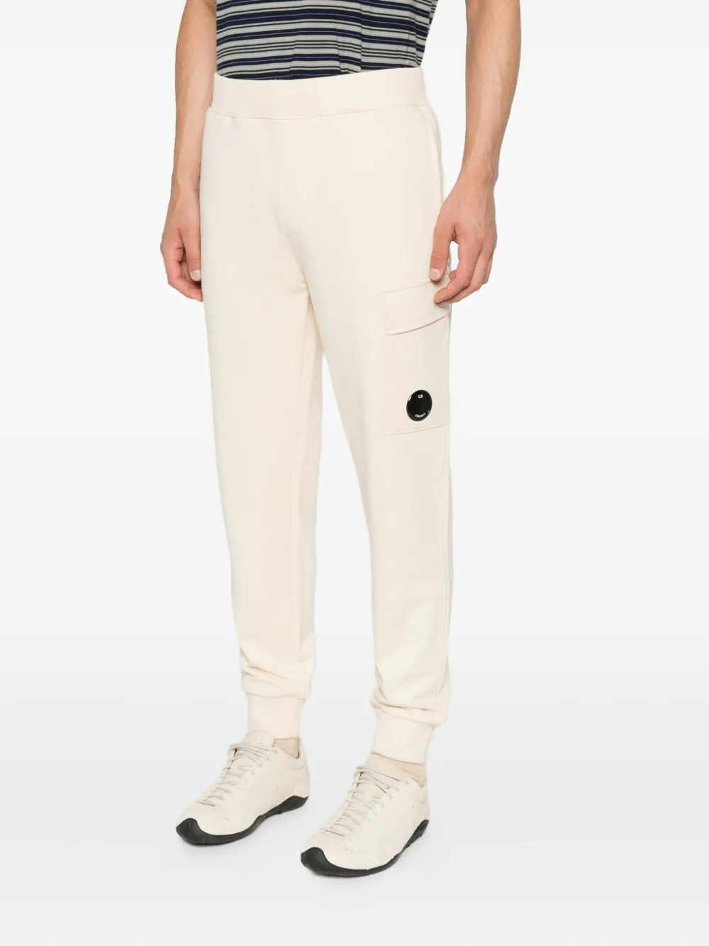 C.P. Company Broek met zak en Lens-detail Beige