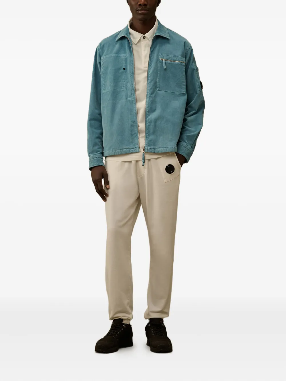 C.P. Company Broek met trekkoord en zakdetail - Wit
