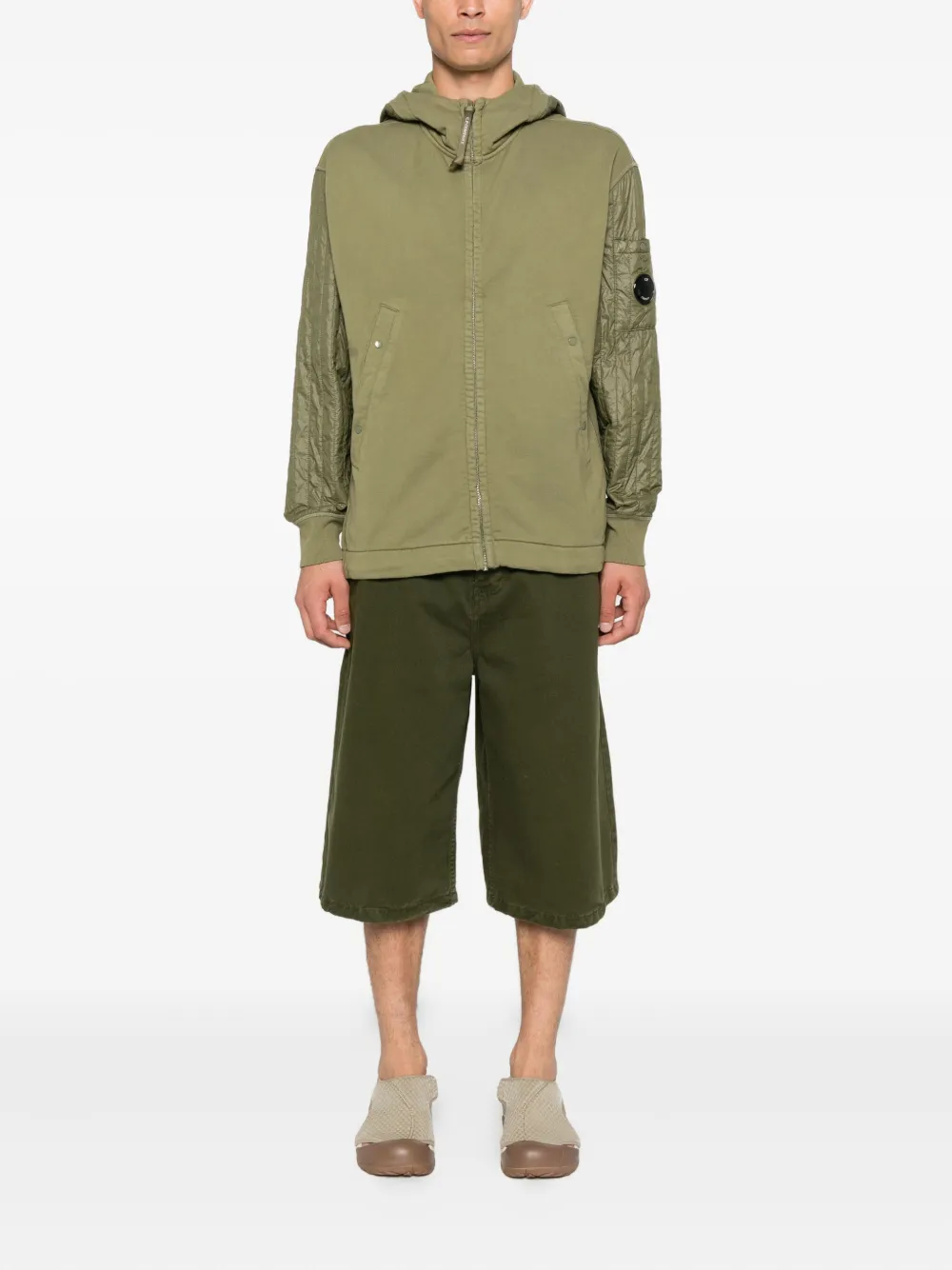 C.P. Company quilted-sleeve hooded zip-up jacket | Hooded Jackets | Image 2