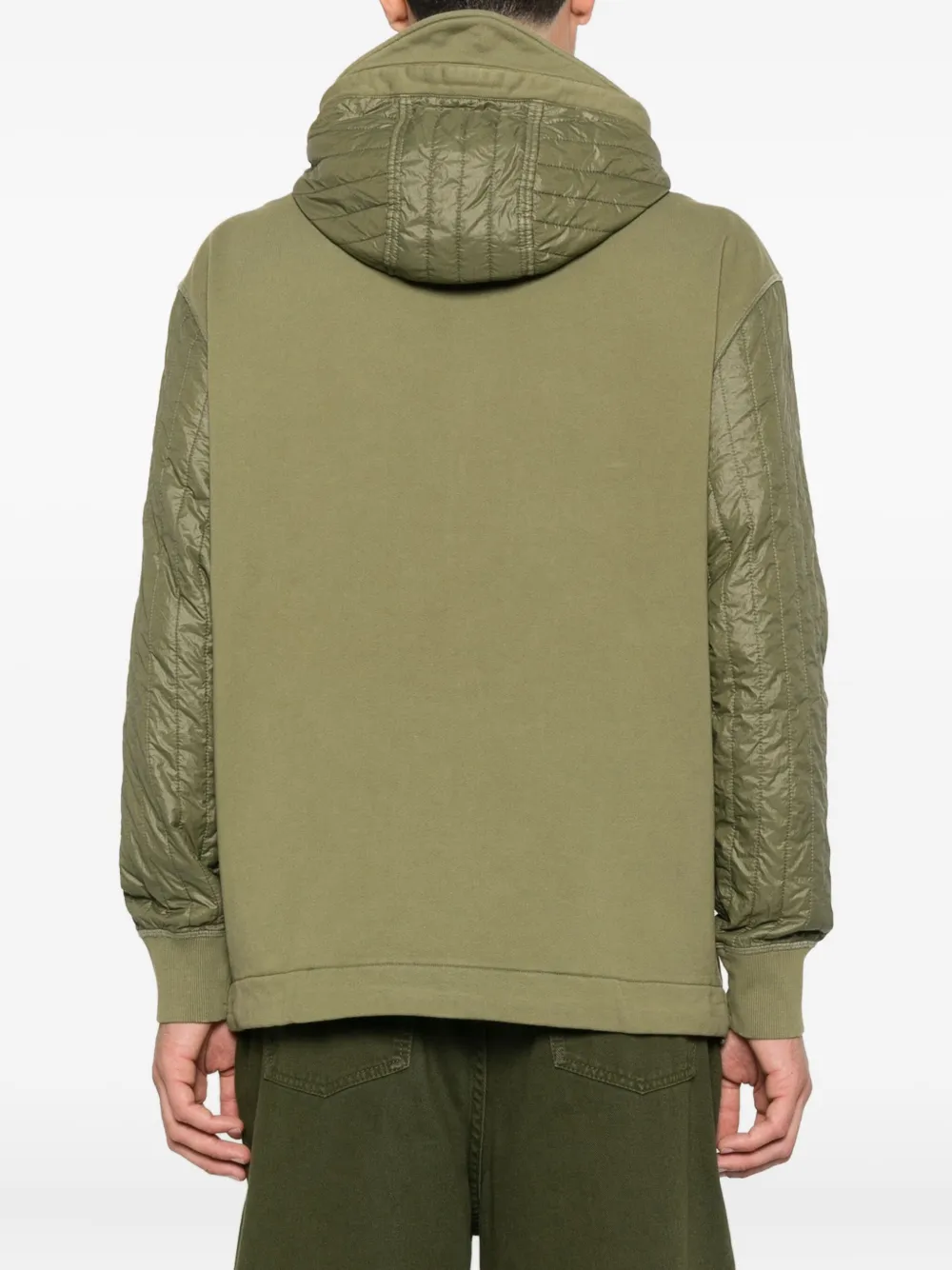 C.P. Company Jack met capuchon en rits en gewatteerd mouwen Groen